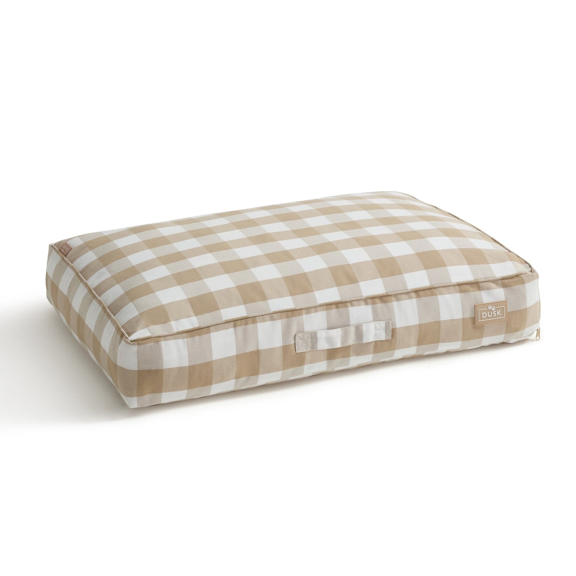 Bailey Pillow Dog Bed - Natural Gingham - DUSK