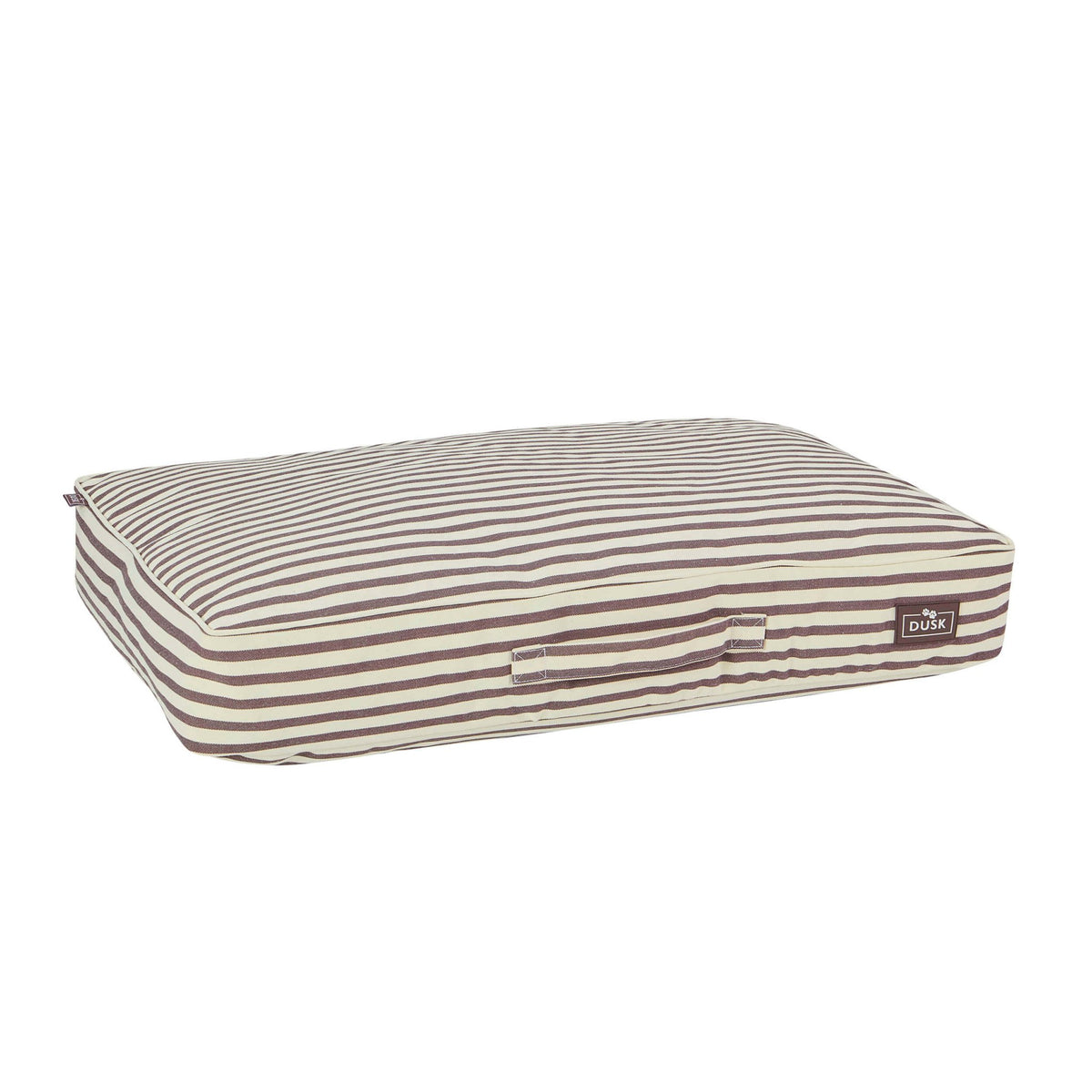 Bailey Striped Pillow Dog Bed - Chocolate - DUSK