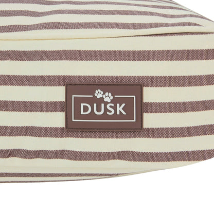 Bailey Striped Pillow Dog Bed - Chocolate - DUSK