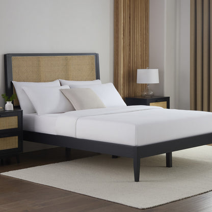 Bali Rattan Bed Frame - Black - DUSK