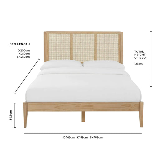 Bali Rattan Bed Frame - Natural - DUSK