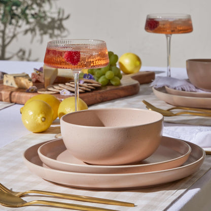 Balos Stoneware Set of 4 Cereal Bowls - Pink Sand - DUSK