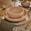 Balos Stoneware Set of 4 Dinner Plates - Pink Sand - DUSK