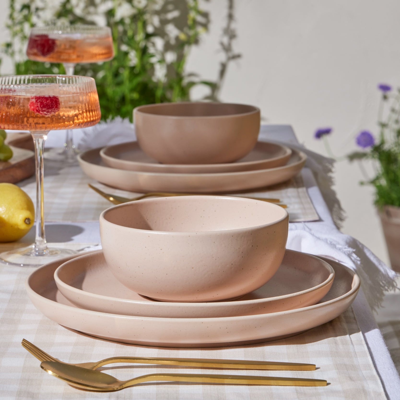 Balos Stoneware Set of 4 Side Plates - Pink Sand - DUSK