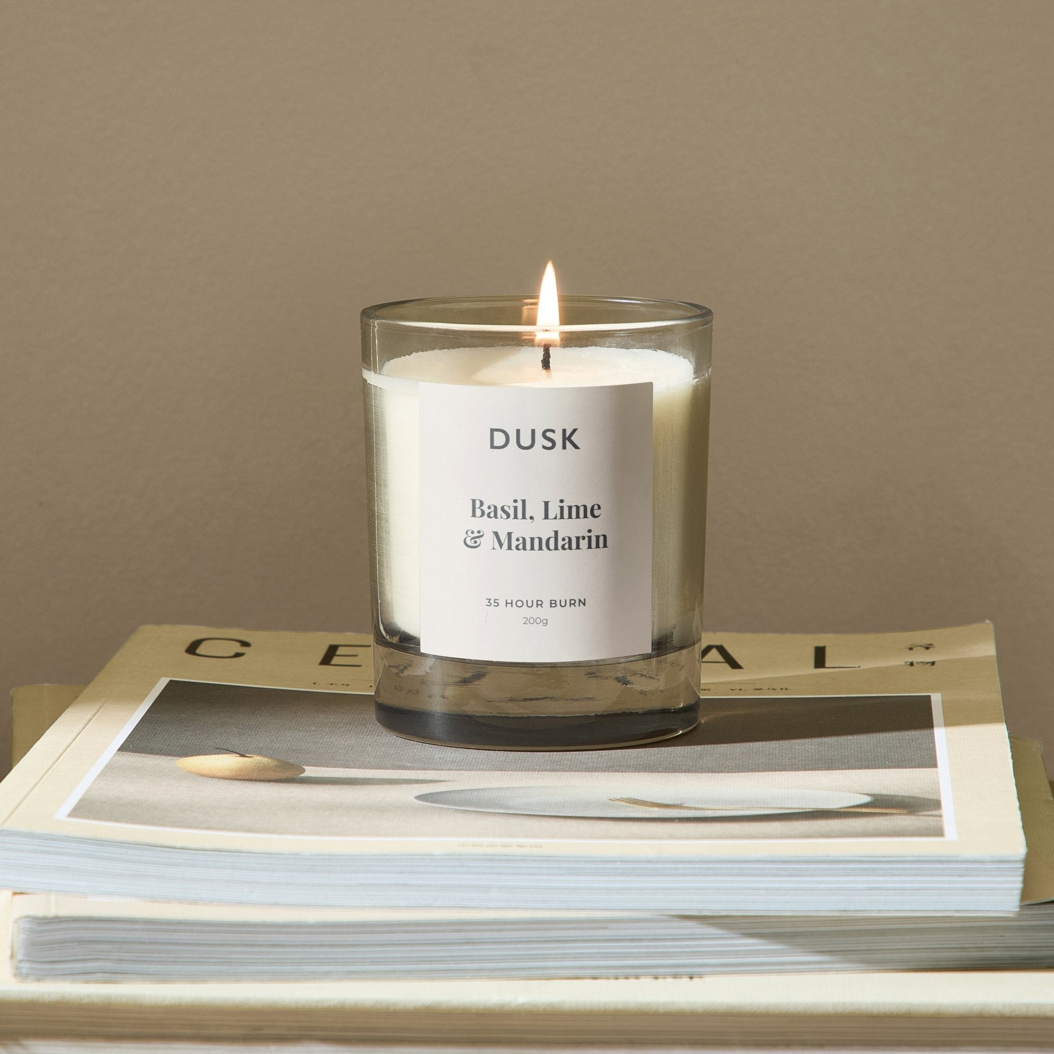 Basil, Lime and Mandarin Scented Candle - DUSK