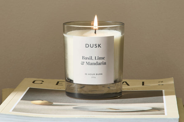 Basil, Lime and Mandarin Scented Candle - DUSK