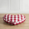 Beau Valentines Gingham Love Heart Dog Bed - White/Red - DUSK