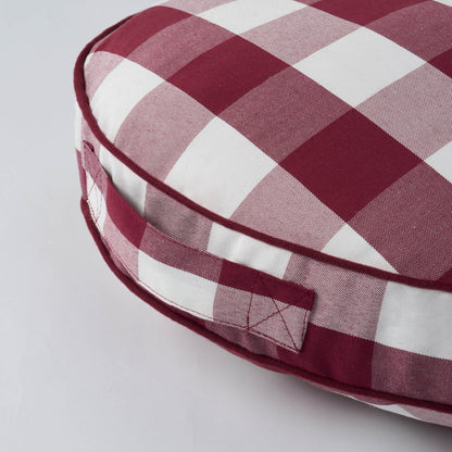 Beau Valentines Gingham Love Heart Dog Bed - White/Red - DUSK