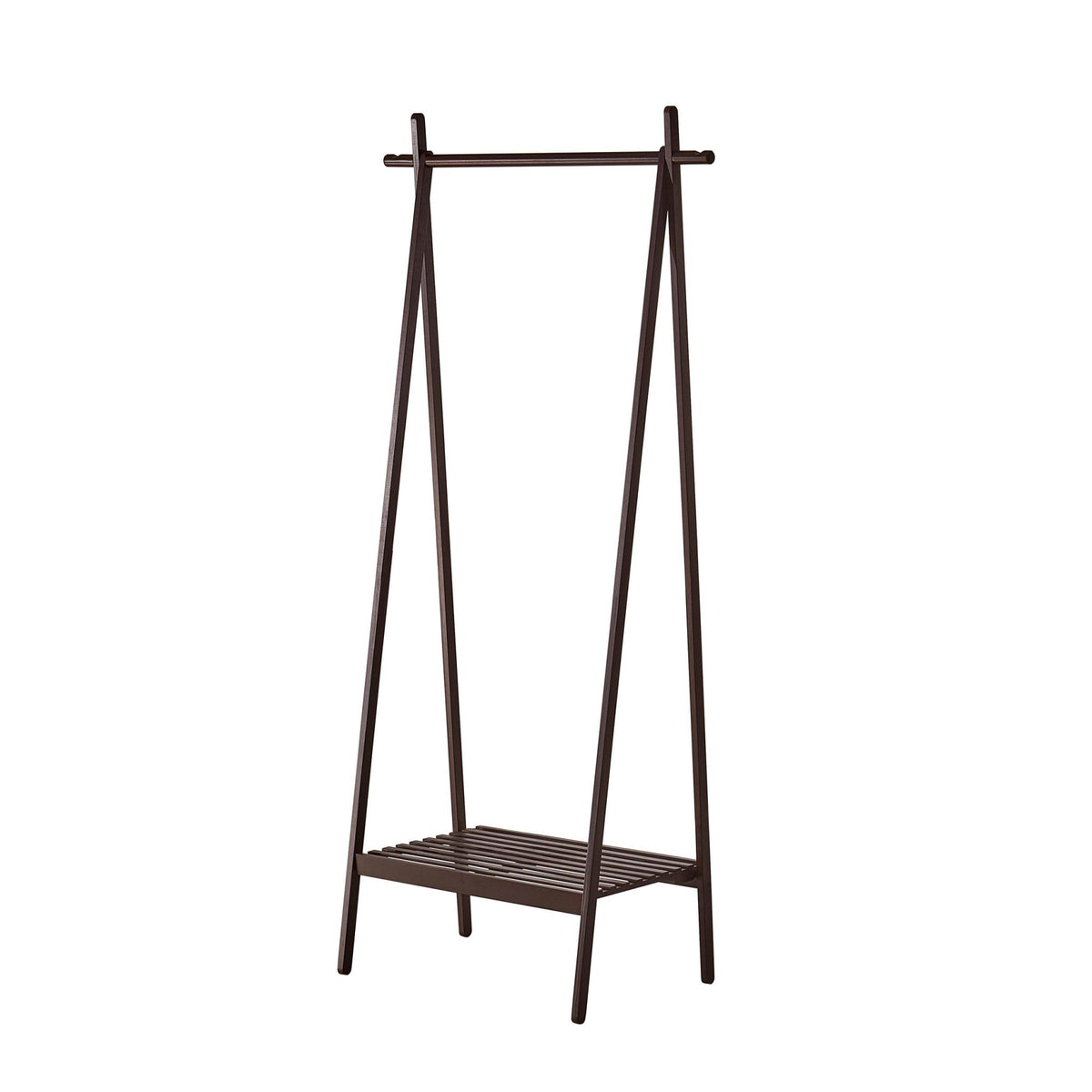 Becky Bamboo Clothes Rail - Walnut - DUSK