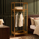 Becky Bamboo Rail with Shelves - Light Wood - DUSK