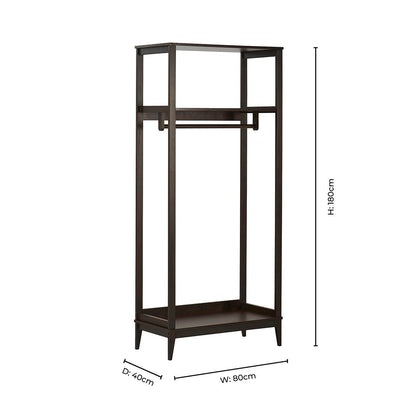 Becky Bamboo Rail with Shelves - Walnut - DUSK