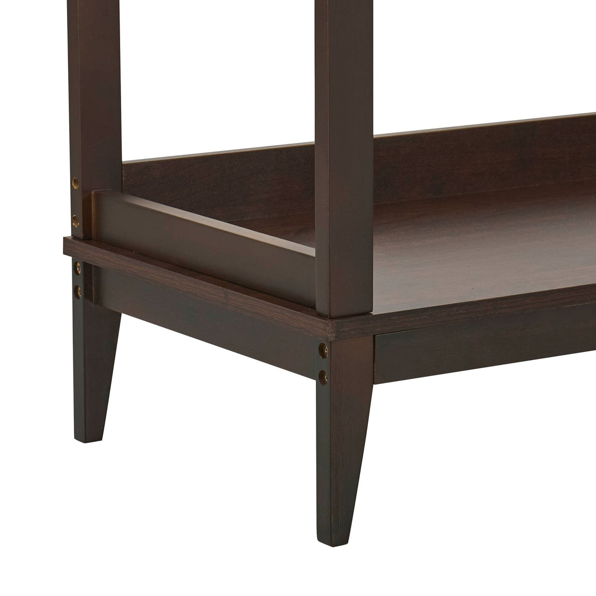 Becky Bamboo Rail with Shelves - Walnut - DUSK