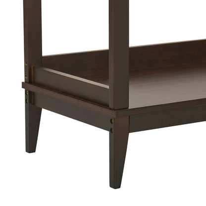 Becky Bamboo Rail with Shelves - Walnut - DUSK