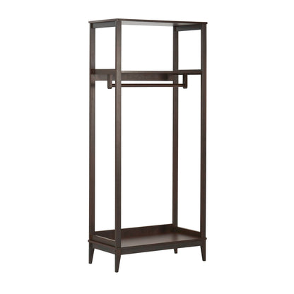 Becky Bamboo Rail with Shelves - Walnut - DUSK