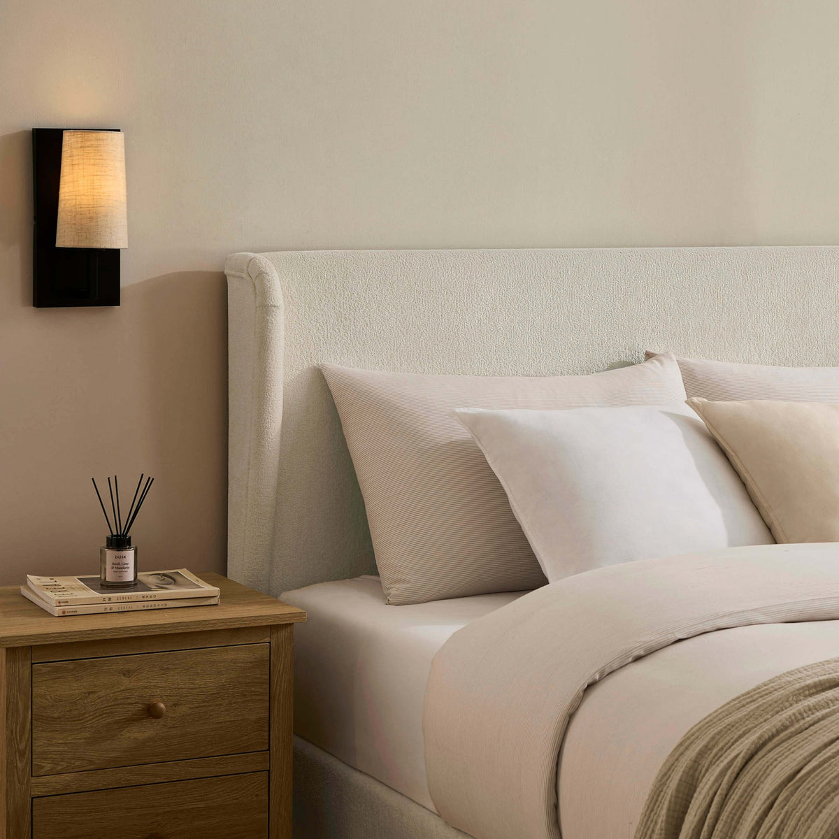 Berkeley Ottoman Storage Bed - Chenille Ecru - DUSK
