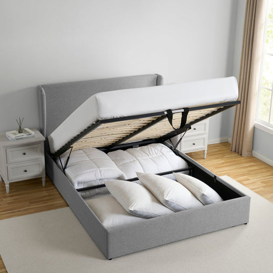 Berkeley Ottoman Storage Bed - Grey - DUSK