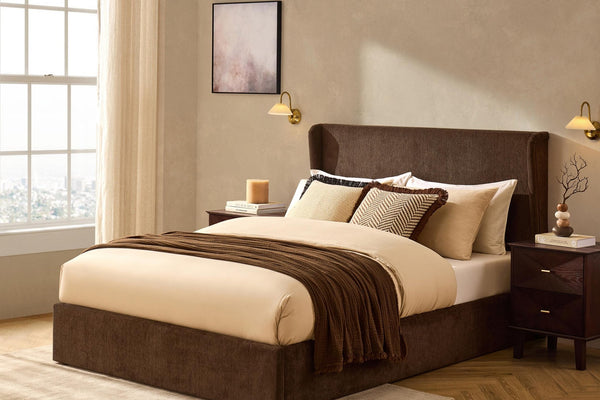 Berkeley Ottoman Storage Bed - Textured Cappuccino - DUSK