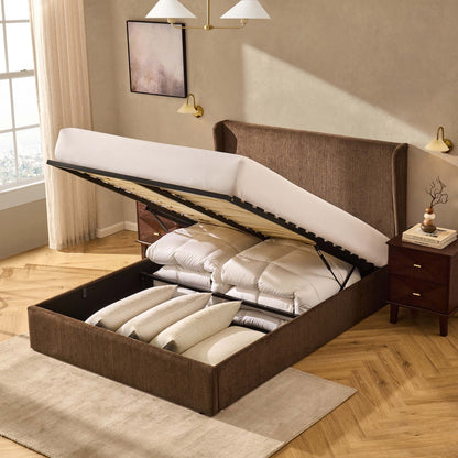 Berkeley Ottoman Storage Bed - Textured Cappuccino - DUSK