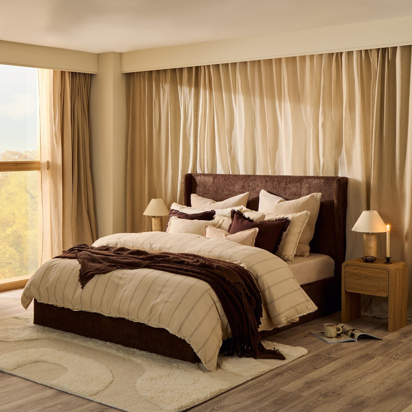 Berkeley Ottoman Storage Bed - Textured Cappuccino - DUSK