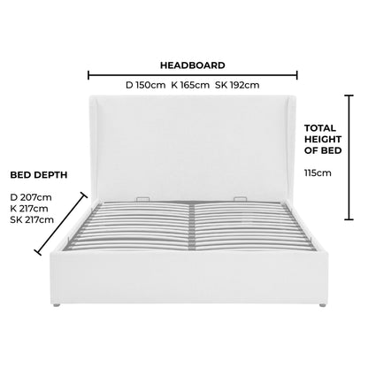 Berkeley Ottoman Storage Bed - Textured Oatmeal - DUSK