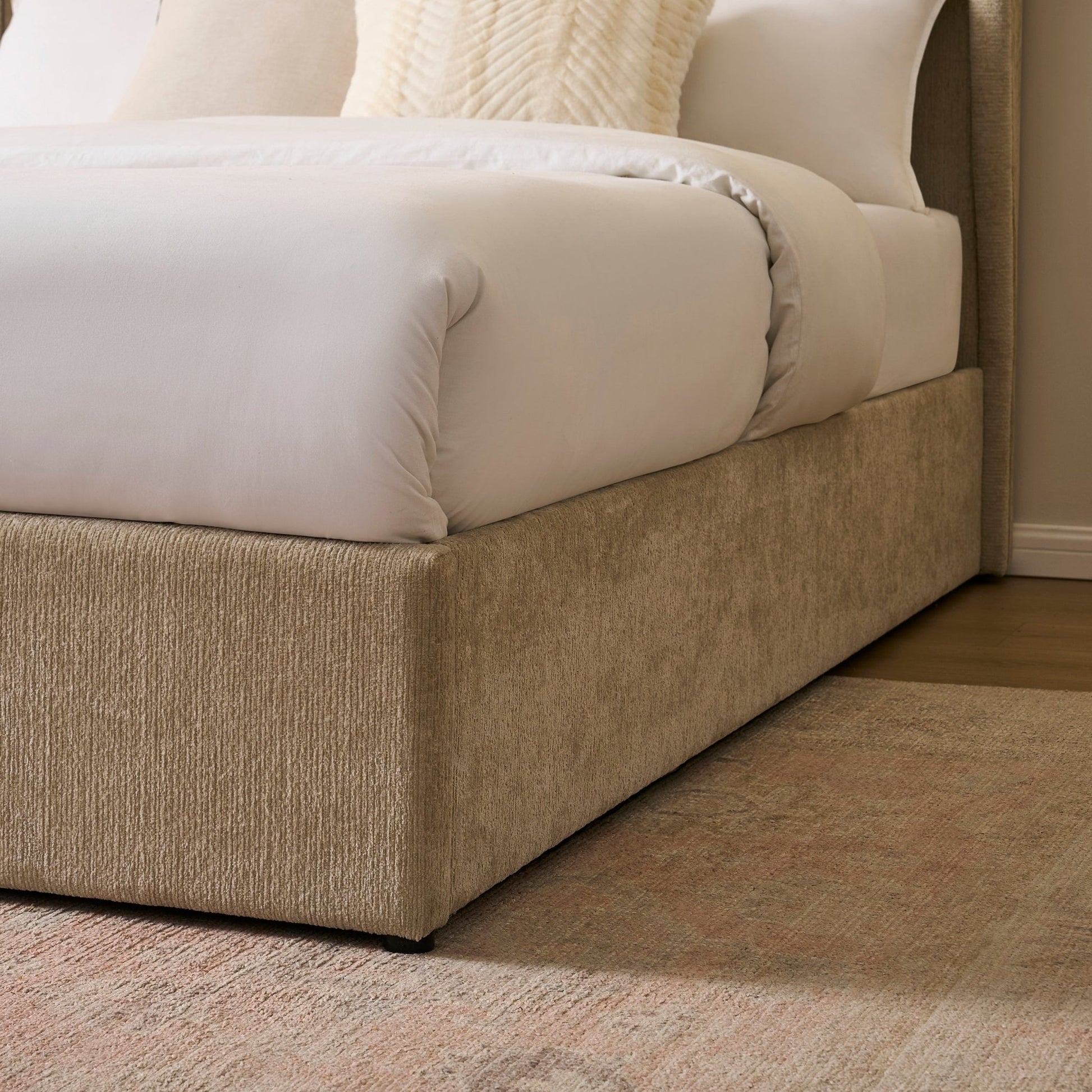 Berkeley Ottoman Storage Bed - Textured Oatmeal - DUSK