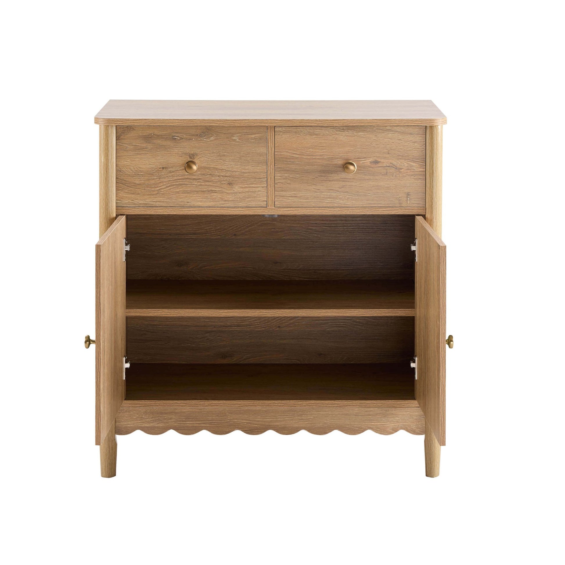 Betty 2 Door Sideboard with Drawers - Light Wood - DUSK