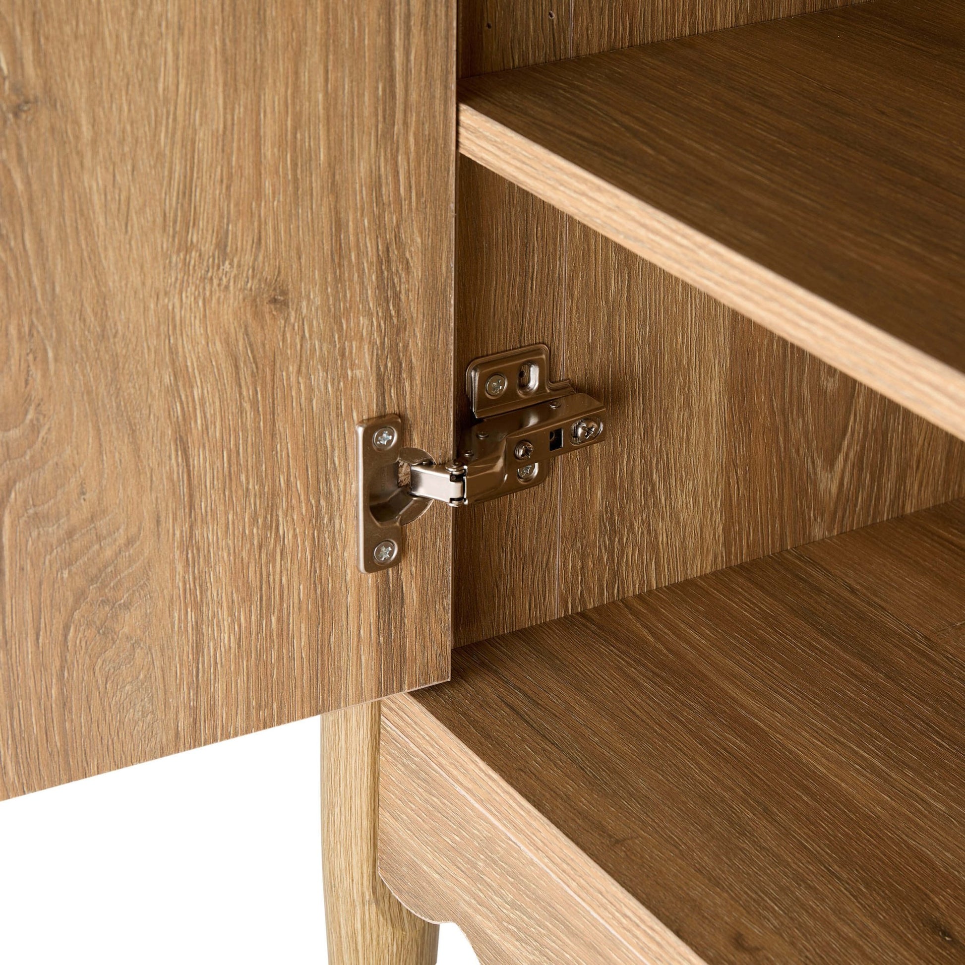 Betty 2 Door Sideboard with Drawers - Light Wood - DUSK