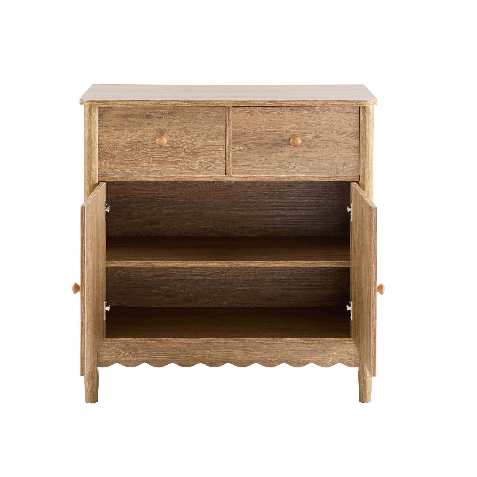 Betty 2 Door Sideboard with Drawers - Light Wood - DUSK