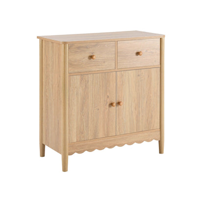 Betty 2 Door Sideboard with Drawers - Light Wood - DUSK
