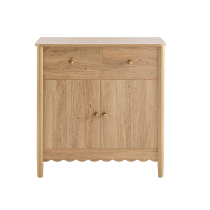 Betty 2 Door Sideboard with Drawers - Light Wood - DUSK