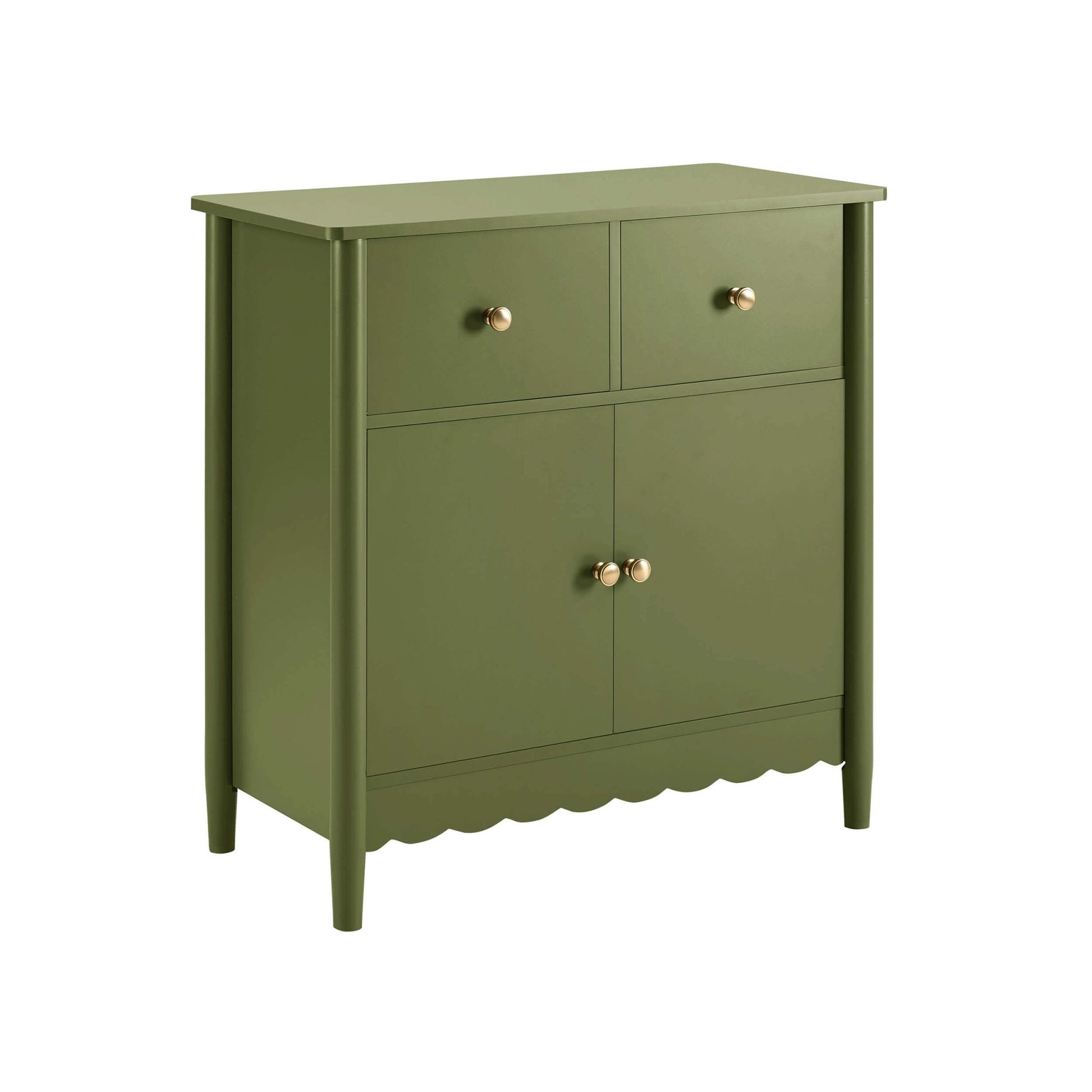 Betty 2 Door Sideboard with Drawers - Olive - DUSK