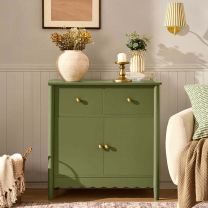 Betty 2 Door Sideboard with Drawers - Olive - DUSK