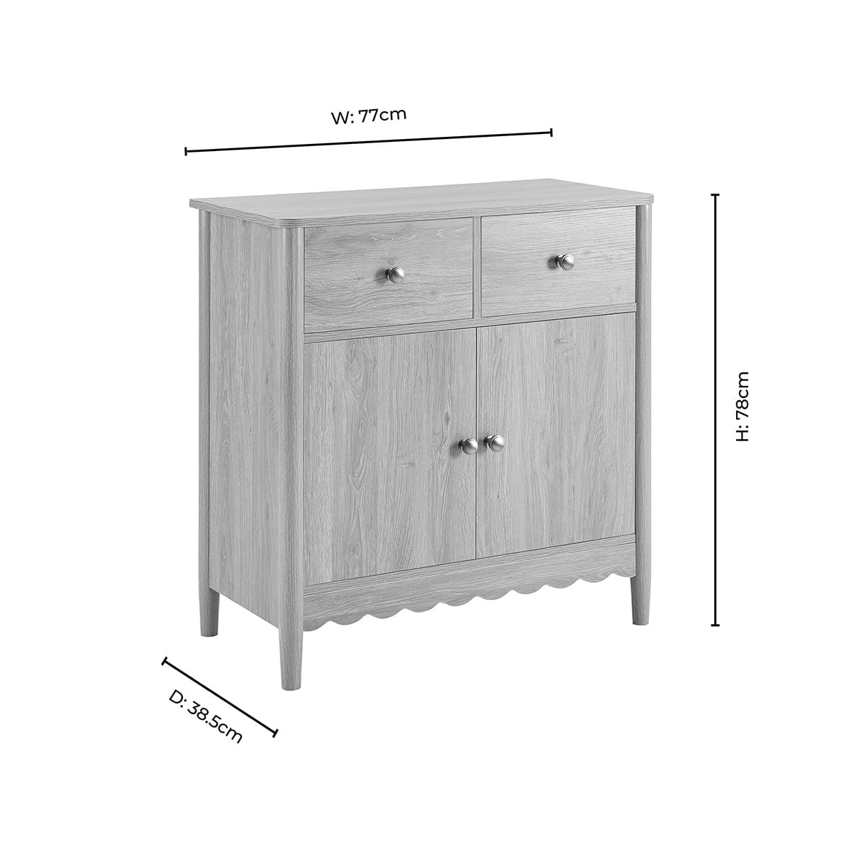 Betty 2 Door Sideboard with Drawers - Sky Blue - DUSK