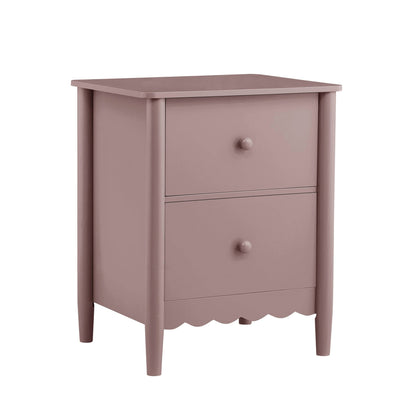 Betty 2 Drawer Bedside Table - Dusty Mauve - DUSK