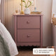 Betty 2 Drawer Bedside Table - Dusty Mauve - DUSK