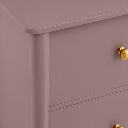 Betty 2 Drawer Bedside Table - Dusty Mauve - DUSK