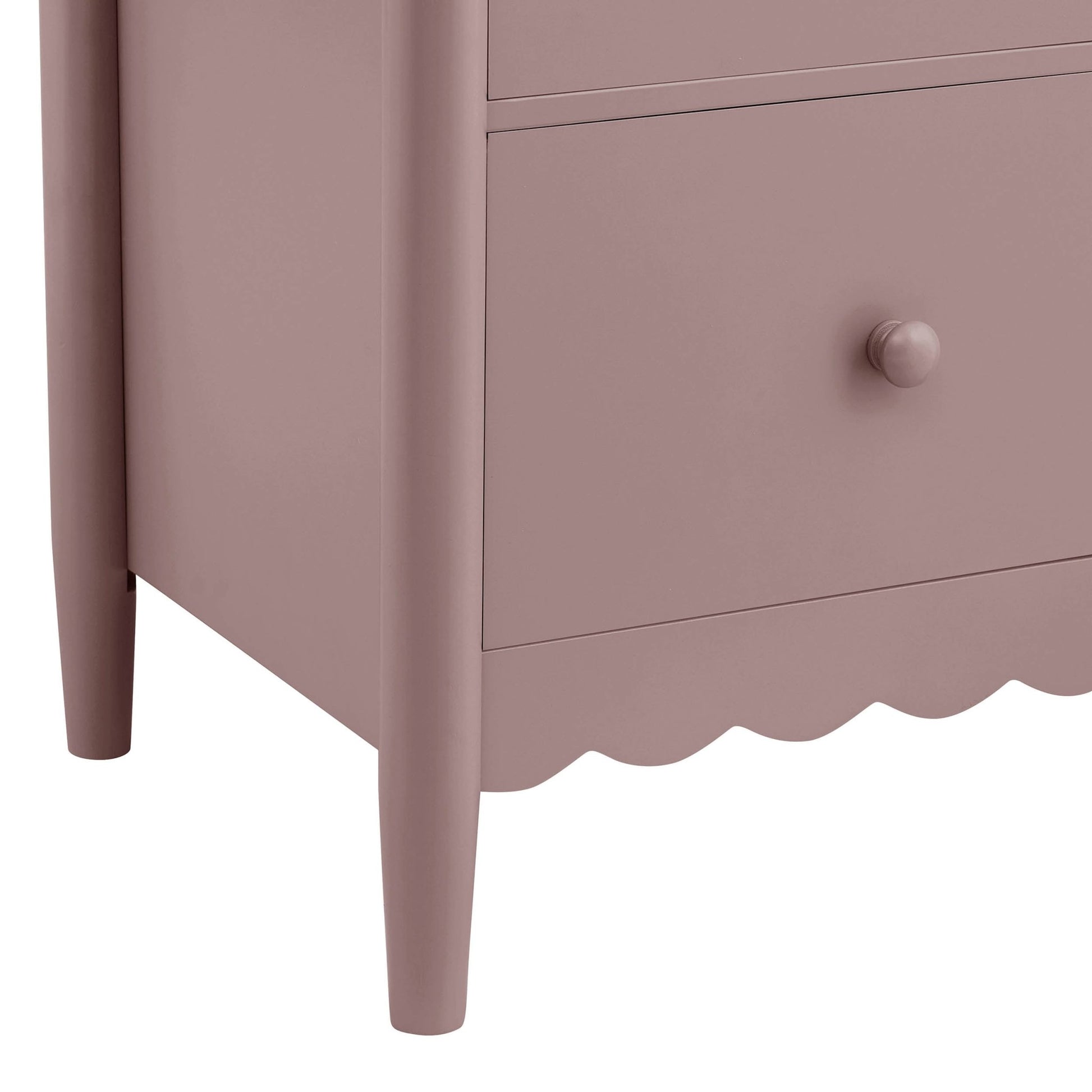 Betty 2 Drawer Bedside Table - Dusty Mauve - DUSK