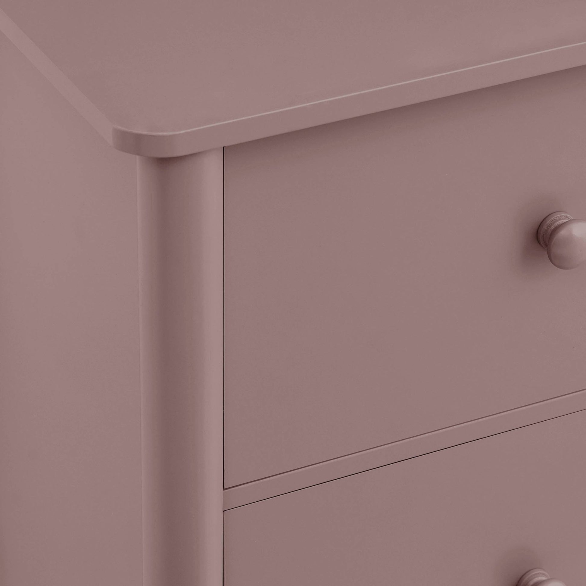 Betty 2 Drawer Bedside Table - Dusty Mauve - DUSK