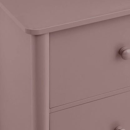 Betty 2 Drawer Bedside Table - Dusty Mauve - DUSK