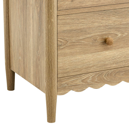 Betty 2 Drawer Bedside Table - Light Wood - DUSK