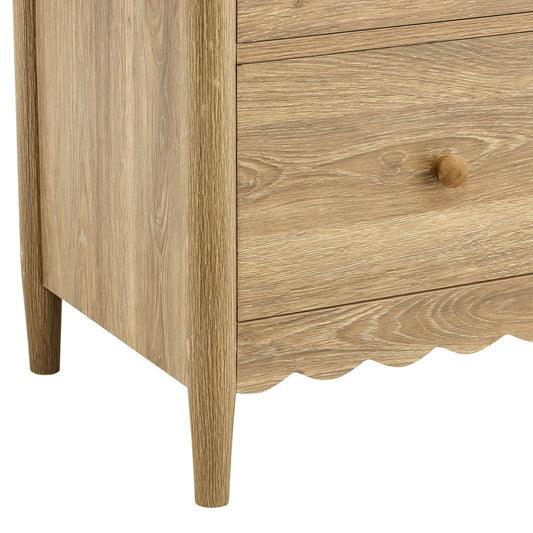 Betty 2 Drawer Bedside Table - Light Wood - DUSK