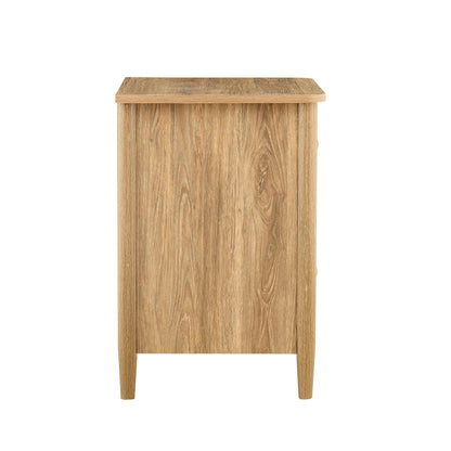 Betty 2 Drawer Bedside Table - Light Wood - DUSK