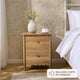 Betty 2 Drawer Bedside Table - Light Wood - DUSK
