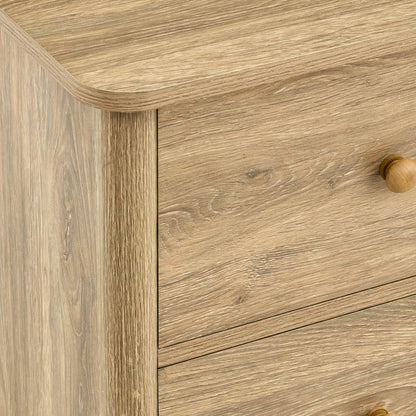 Betty 2 Drawer Bedside Table - Light Wood - DUSK