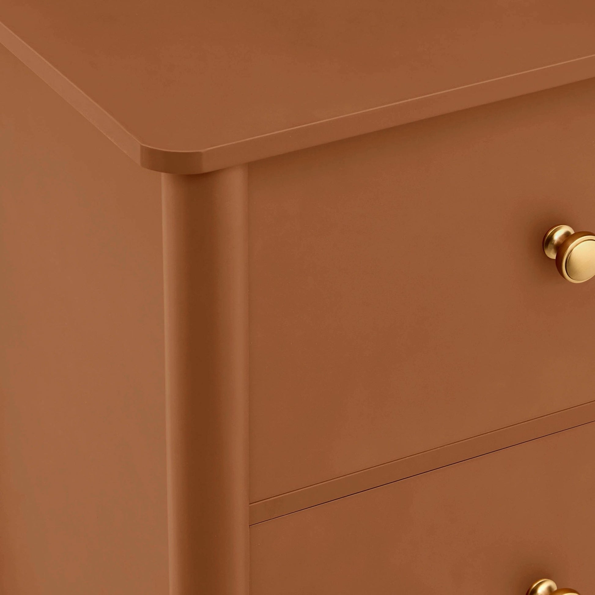 Betty 2 Drawer Bedside Table - Orange - DUSK