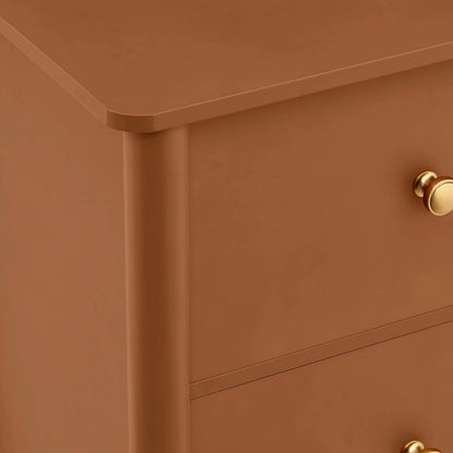 Betty 2 Drawer Bedside Table - Orange - DUSK