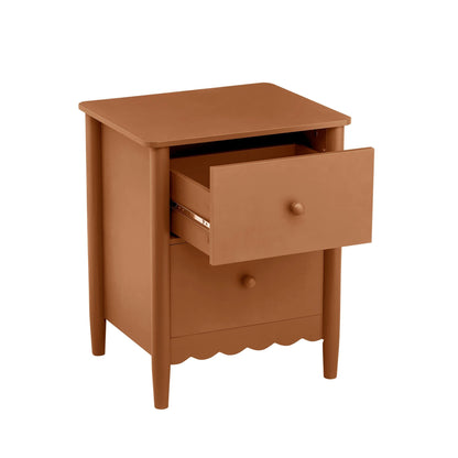 Betty 2 Drawer Bedside Table - Orange - DUSK