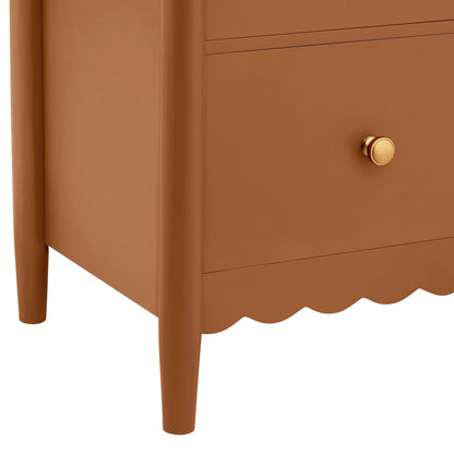Betty 2 Drawer Bedside Table - Orange - DUSK