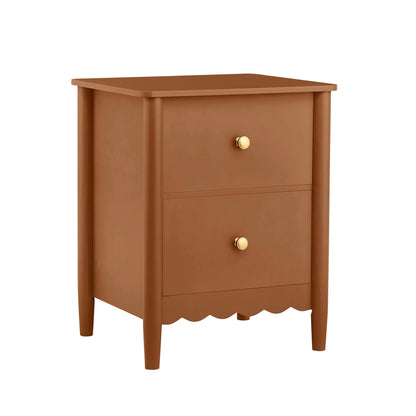 Betty 2 Drawer Bedside Table - Orange - DUSK