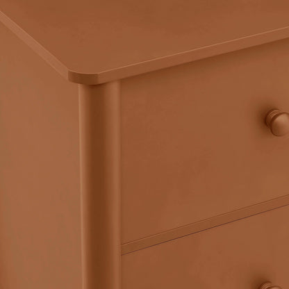 Betty 2 Drawer Bedside Table - Orange - DUSK